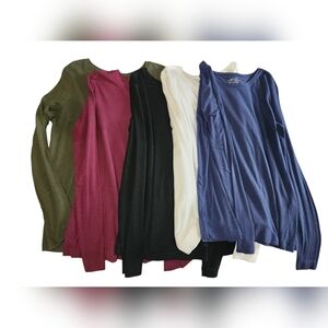 Banana Republic Timeless Long Sleeve Tee Bundle Size Medium Cotton Modal